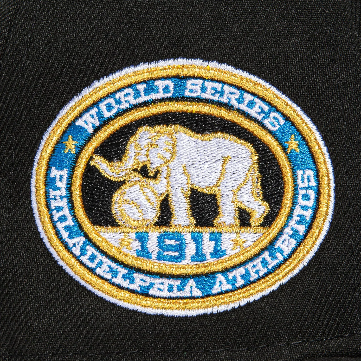 New Era 59Fifty Philadelphia Athletics 1911 World Series Patch Hat - Black. White