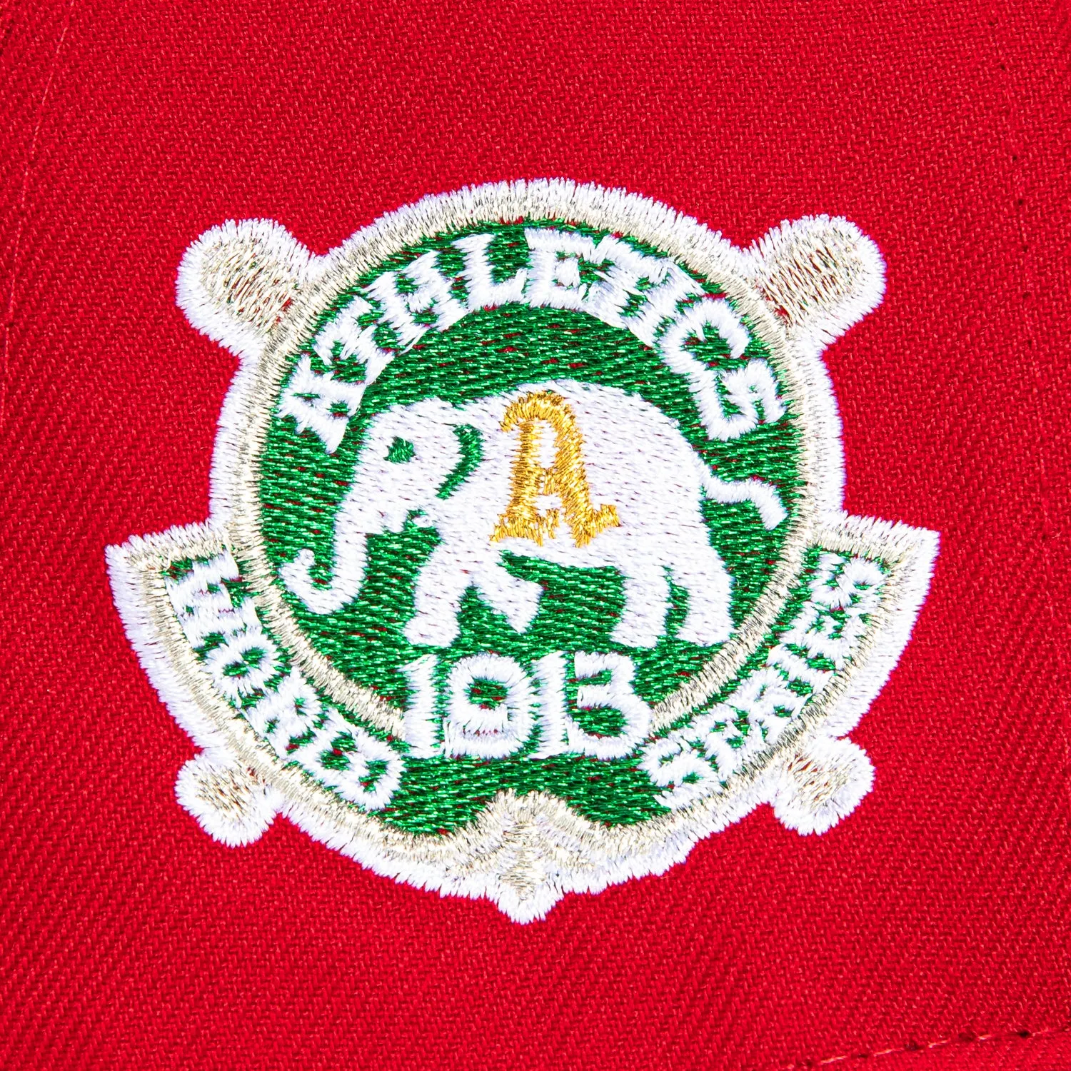 New Era 59Fifty Philadelphia Athletics 1913 World Series Patch Hat - Red, Green