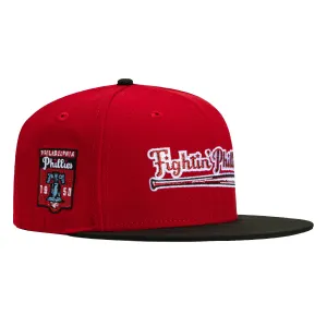 New Era 59Fifty Philadelphia Phillies 1950 Logo Patch Script Hat - Red. Black