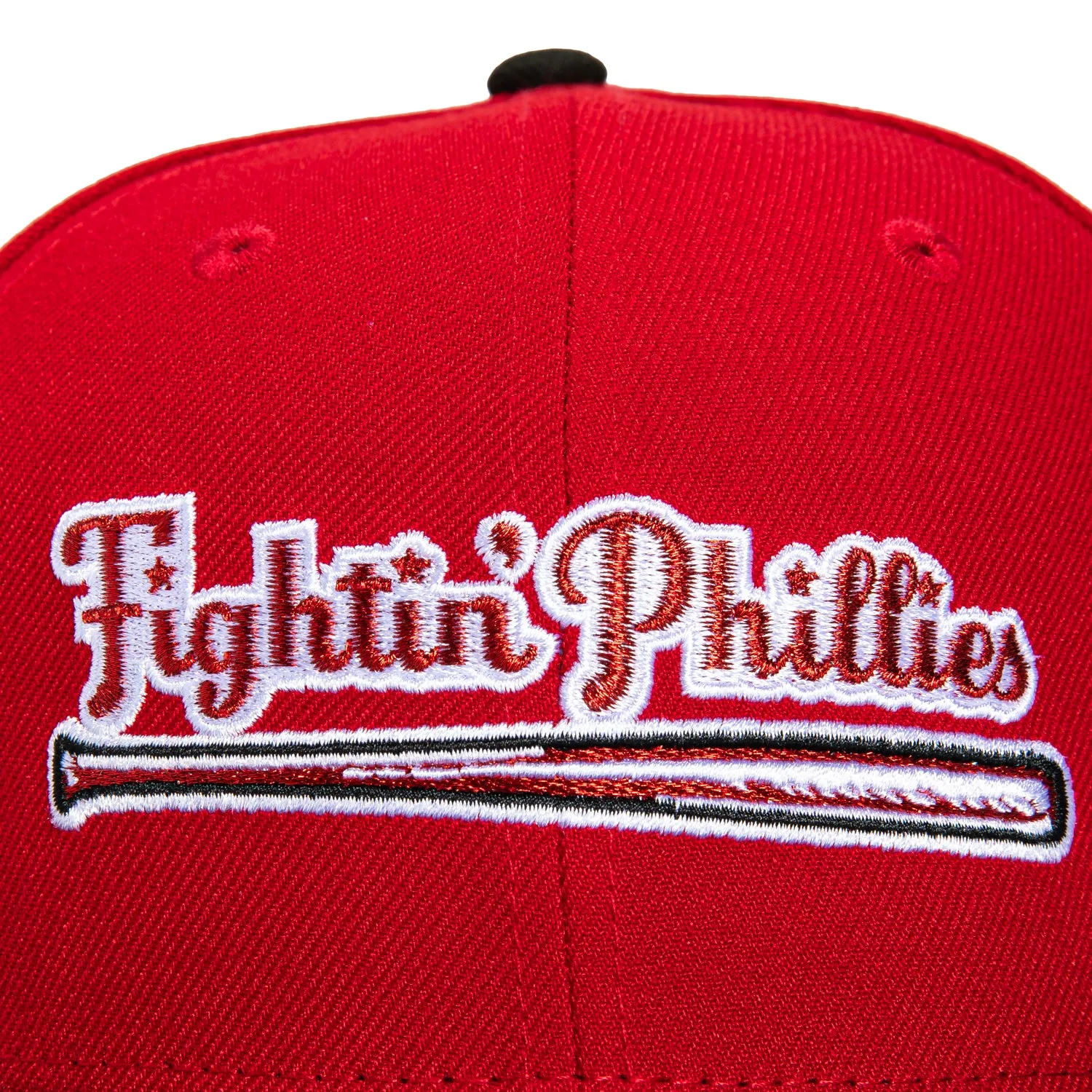 New Era 59Fifty Philadelphia Phillies 1950 Logo Patch Script Hat - Red. Black