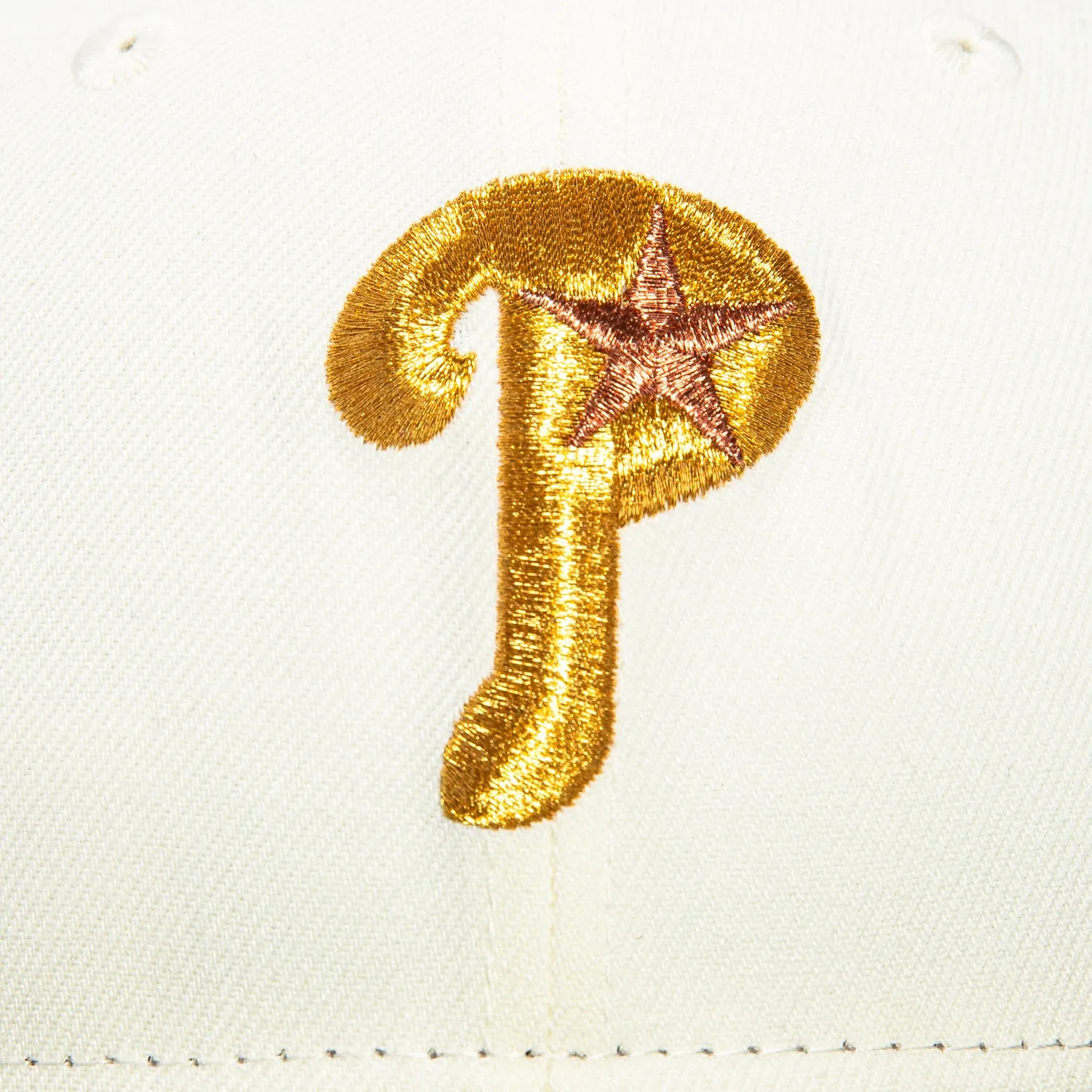 New Era 59Fifty Philadelphia Phillies 1996 All Star Game Patch Alternate Hat - White. Olive. Metallic Gold
