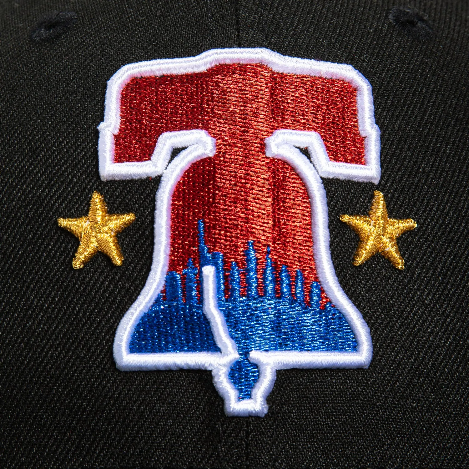 New Era 59Fifty Philadelphia Phillies City of Brotherly Love Patch Hat - Black. Red. Royal