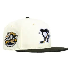 New Era 59Fifty Pittsburgh Penguins 2017 Stadium Series Patch Hat - White, Black
