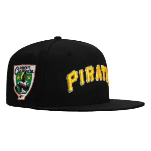 New Era 59Fifty Pittsburgh Pirates Roberto Clemente Patch Word Hat - Black. Gold
