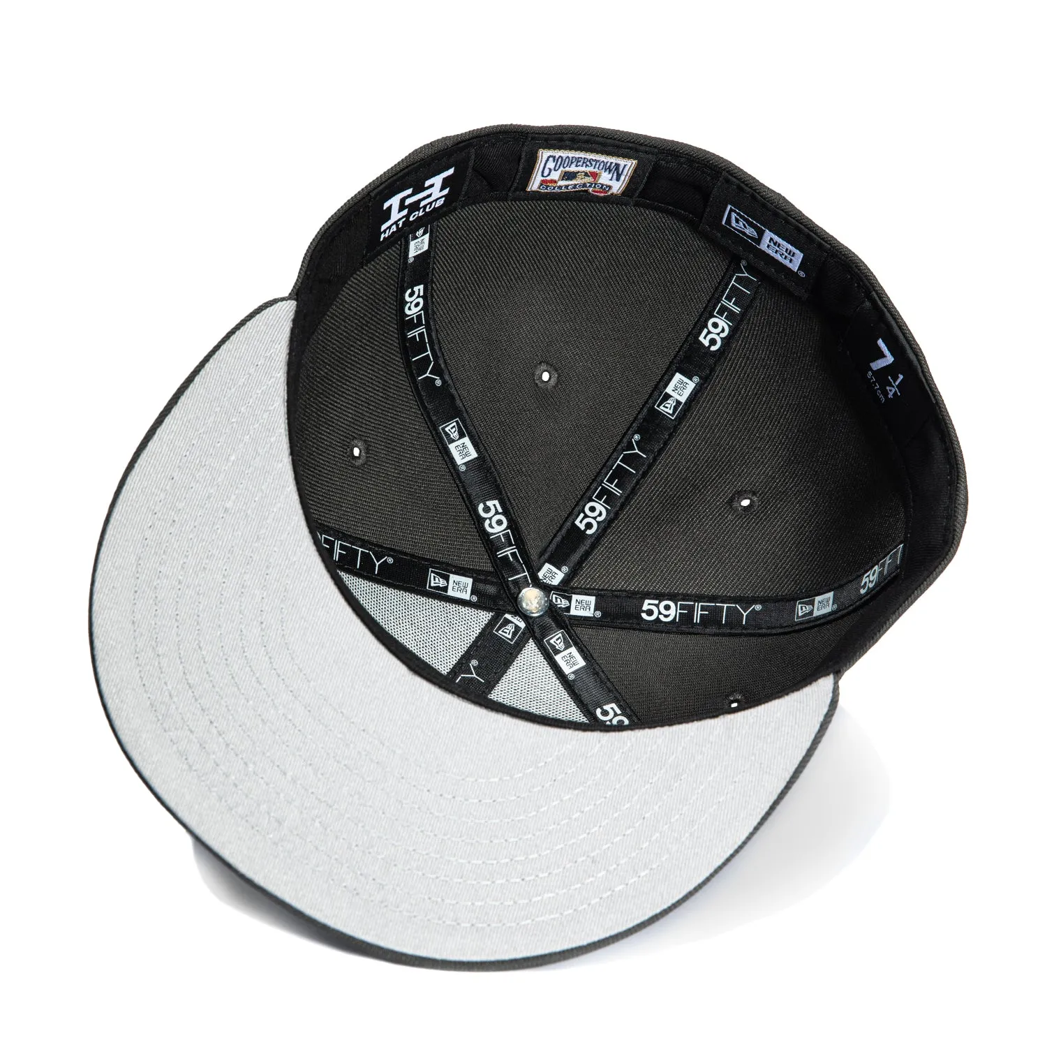 New Era 59Fifty Reflective Cleveland Indians 10th Anniversary Stadium Patch Script Hat - Graphite