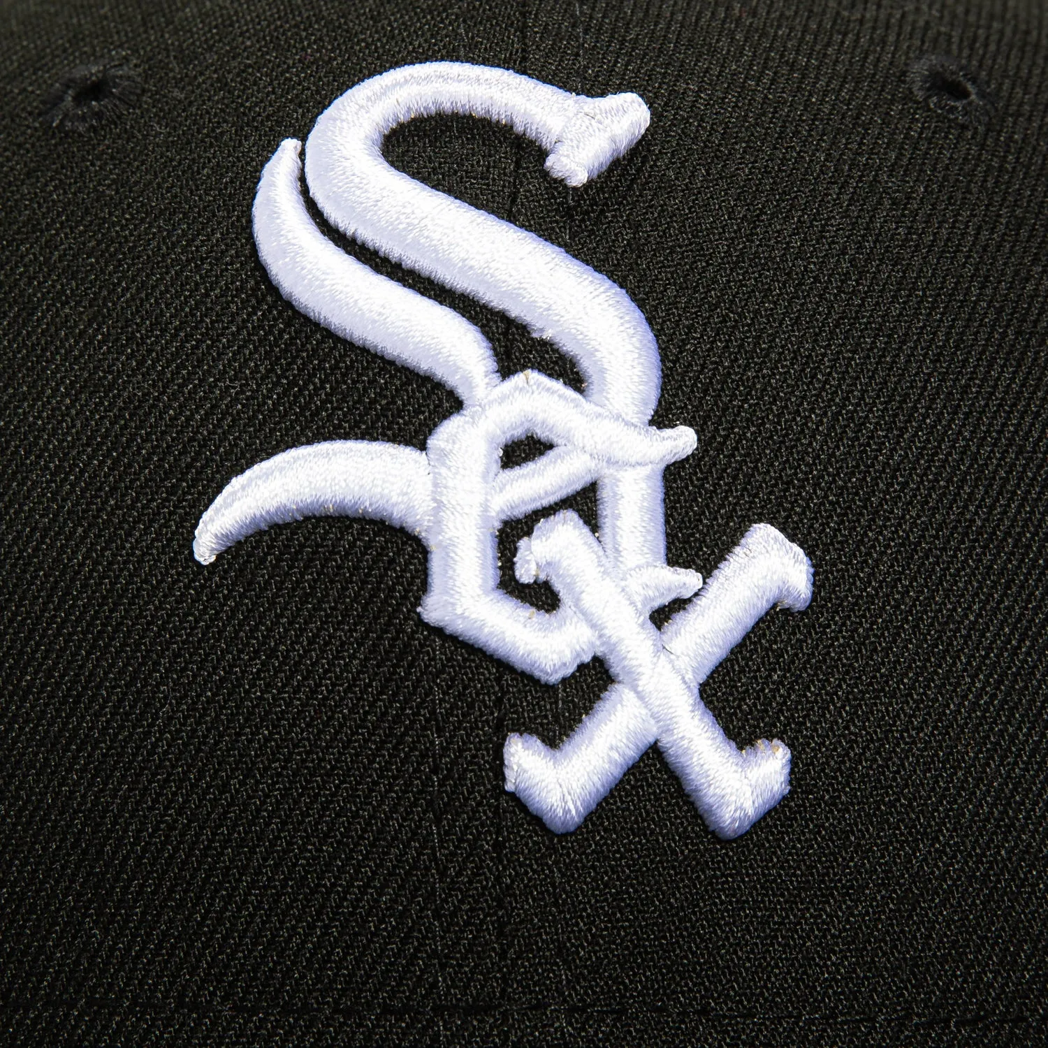 New Era 59Fifty Rhinestone Chicago White Sox MLB 100th Anniversary Patch Hat - Black