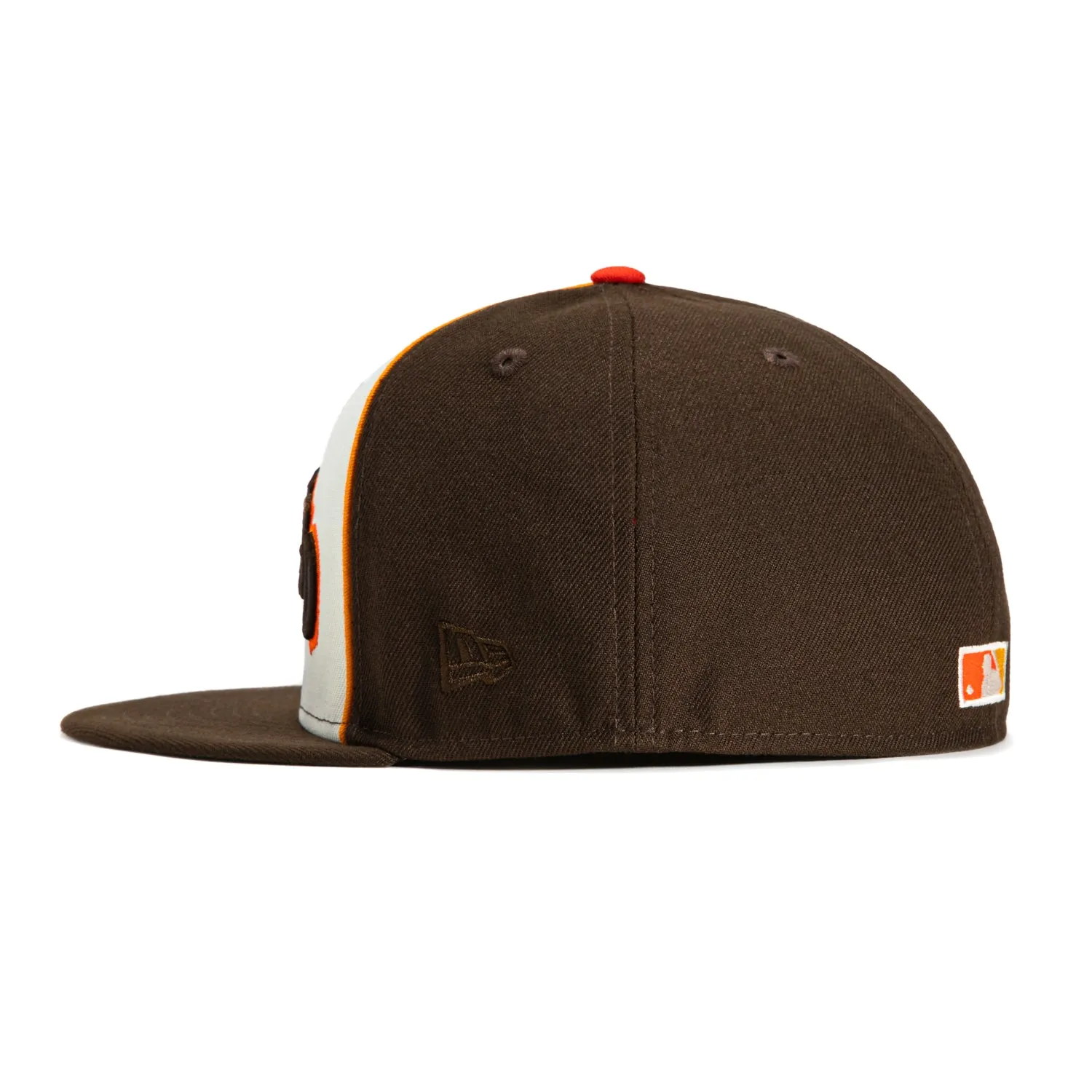 New Era 59Fifty San Diego Padres 40th Anniversary Patch Arch Rail Hat - White, Brown