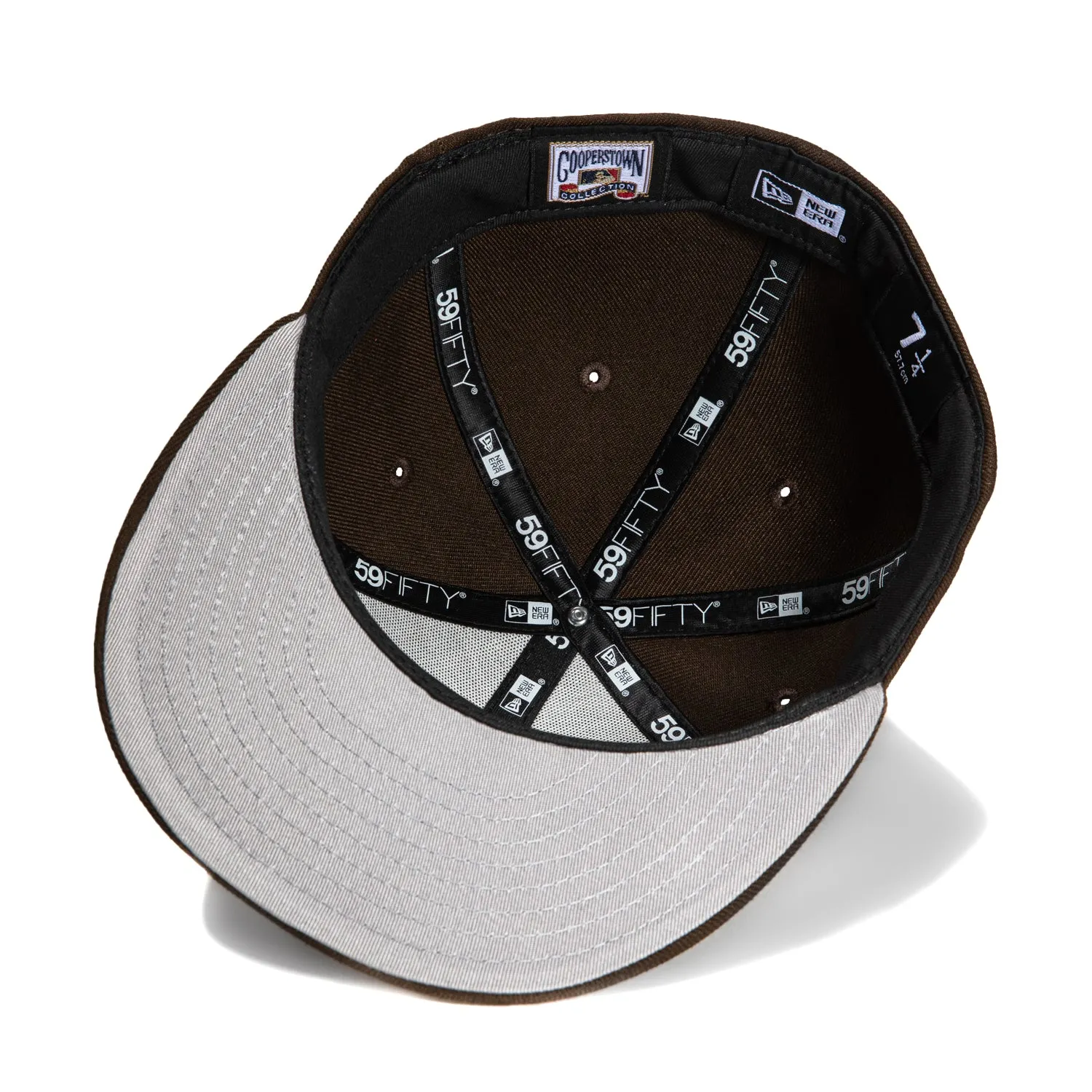 New Era 59Fifty San Diego Padres 40th Anniversary Patch Arch Rail Hat - White, Brown