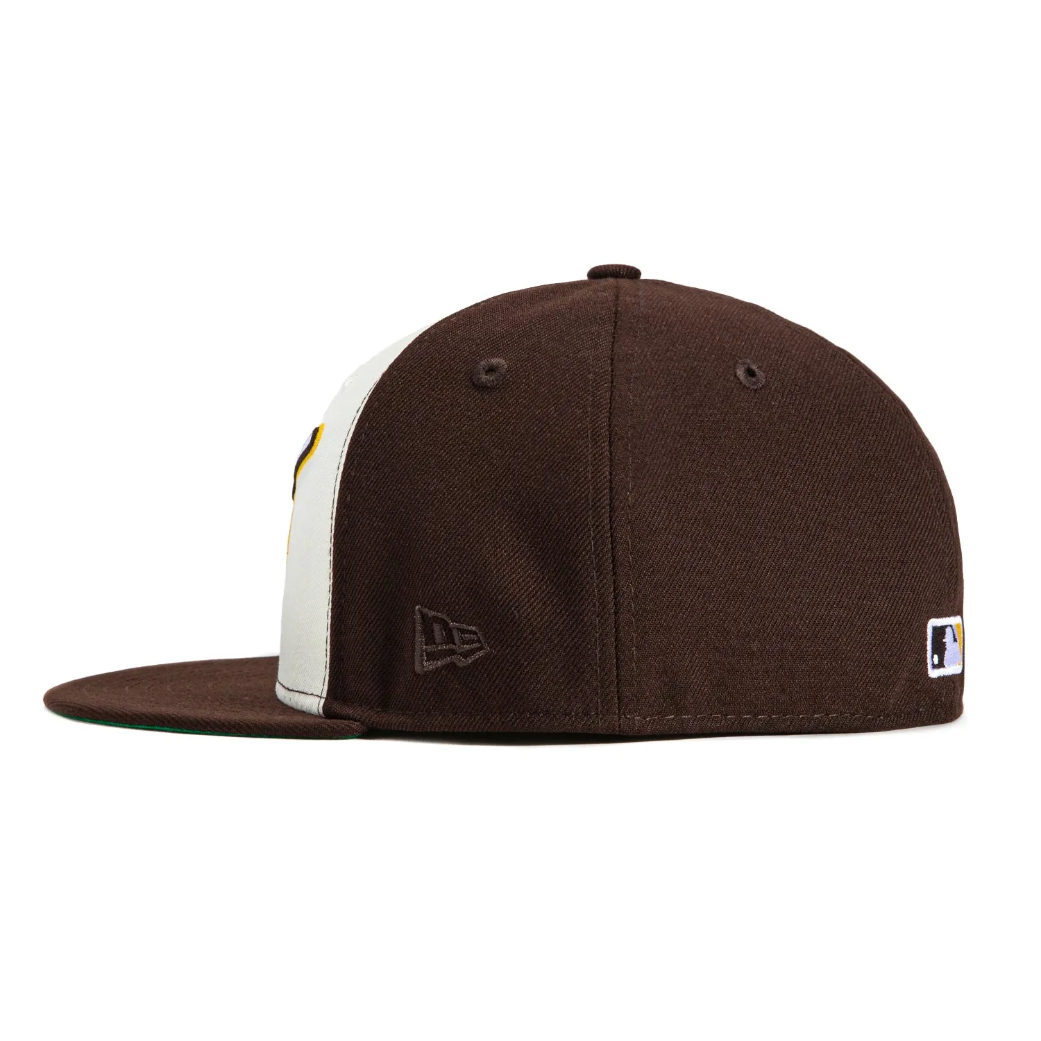 New Era 59Fifty San Diego Padres Alternate Rail Hat - White. Brown