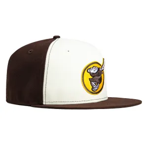 New Era 59Fifty San Diego Padres Alternate Rail Hat - White. Brown