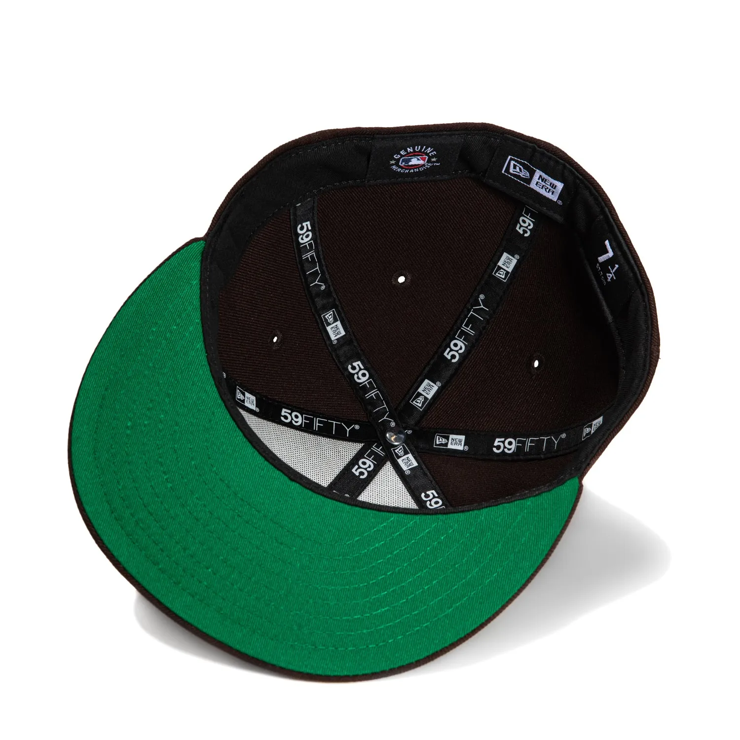 New Era 59Fifty San Diego Padres Alternate Rail Hat - White. Brown