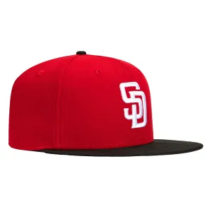 New Era 59Fifty San Diego Padres Hat - Red. Black. White