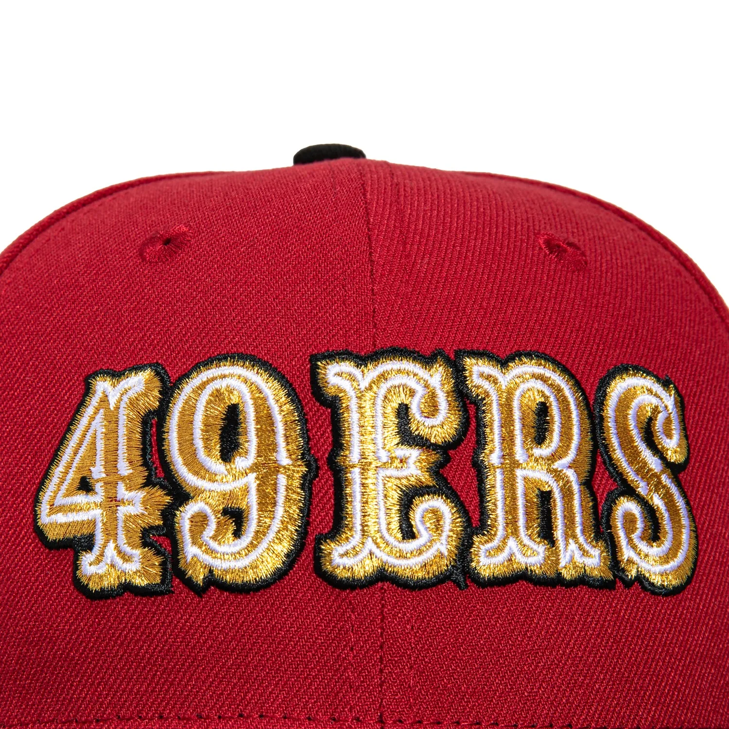 New Era 59Fifty San Francisco 49ers 60th Anniversary Patch Word Hat - Cardinal. Black