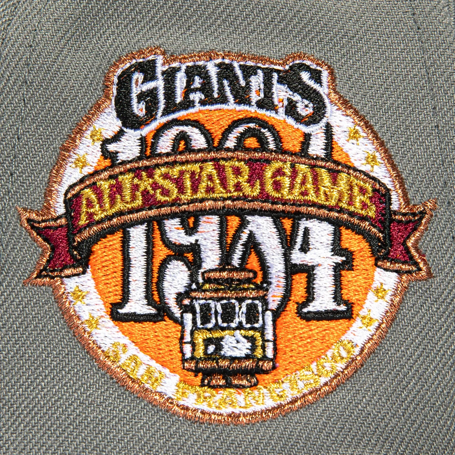 New Era 59Fifty San Francisco Giants 1984 All Star Game Patch Hat - Storm Grey. Black