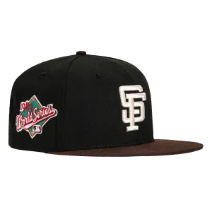New Era 59Fifty San Francisco Giants 1989 World Series Patch Hat - Black. Brown