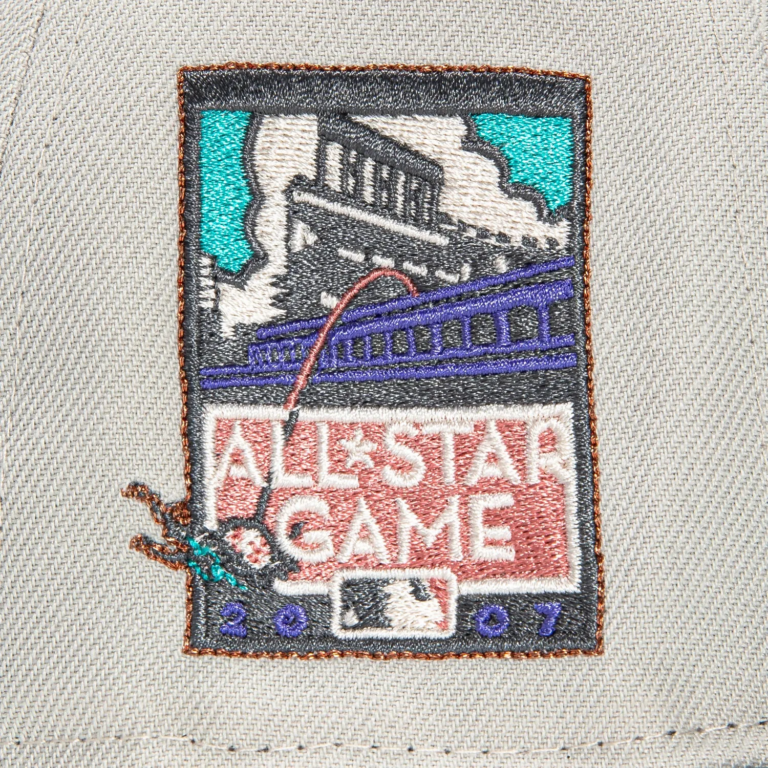 New Era 59Fifty San Francisco Giants 2007 All Star Game Patch Cascade Hat - Stone. Graphite