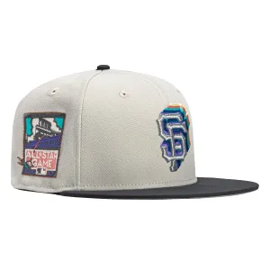 New Era 59Fifty San Francisco Giants 2007 All Star Game Patch Cascade Hat - Stone. Graphite