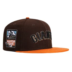 New Era 59Fifty San Francisco Giants 2007 All Star Game Patch Word Hat - Brown. Burnt Orange