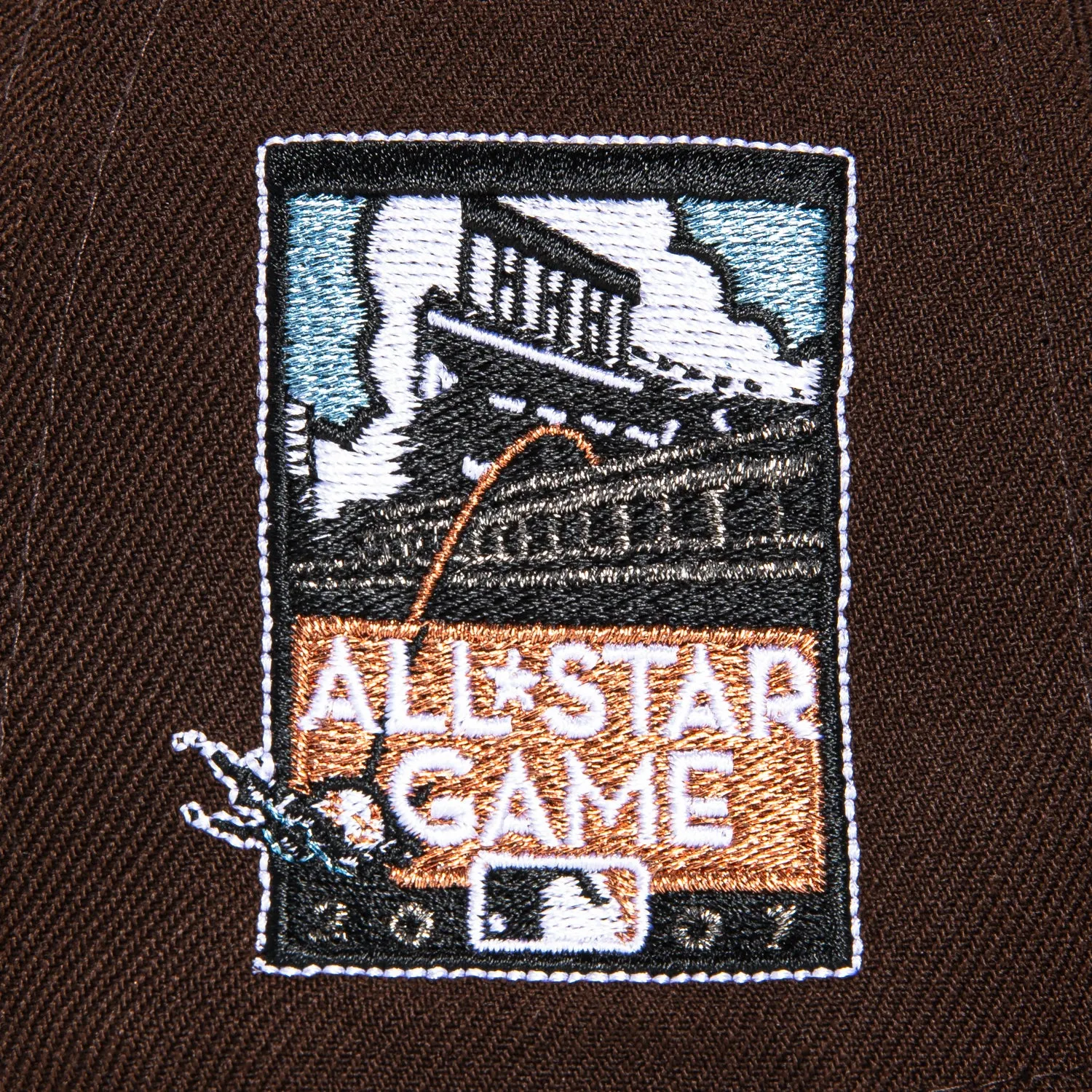 New Era 59Fifty San Francisco Giants 2007 All Star Game Patch Word Hat - Brown. Burnt Orange