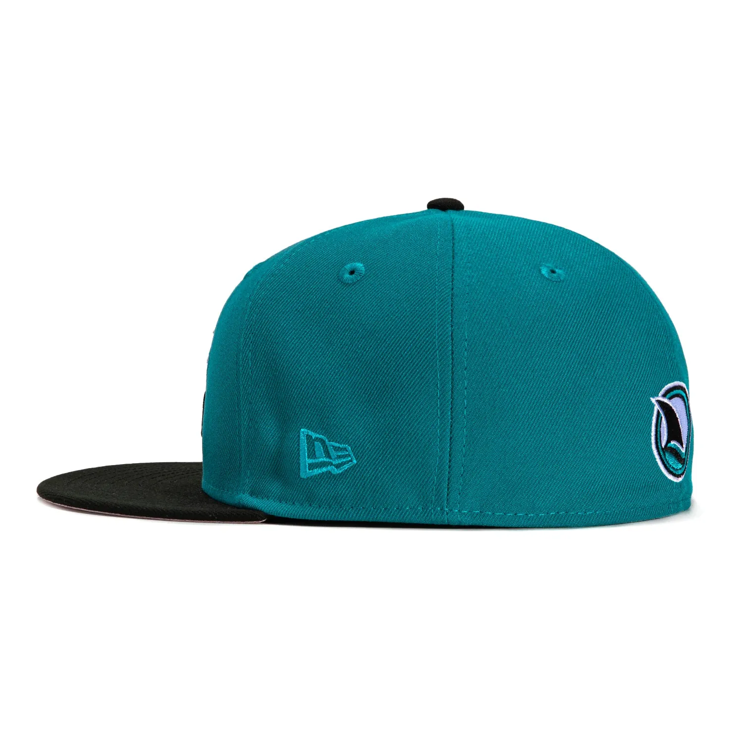 New Era 59Fifty San Jose Sharks 10th Anniversary Patch Hat - Teal. Black