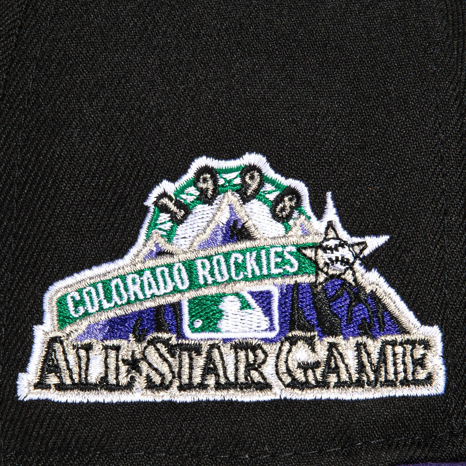 New Era 59Fifty Seattle Mariners 1998 All Star Game Patch Logo Hat - Black, Purple