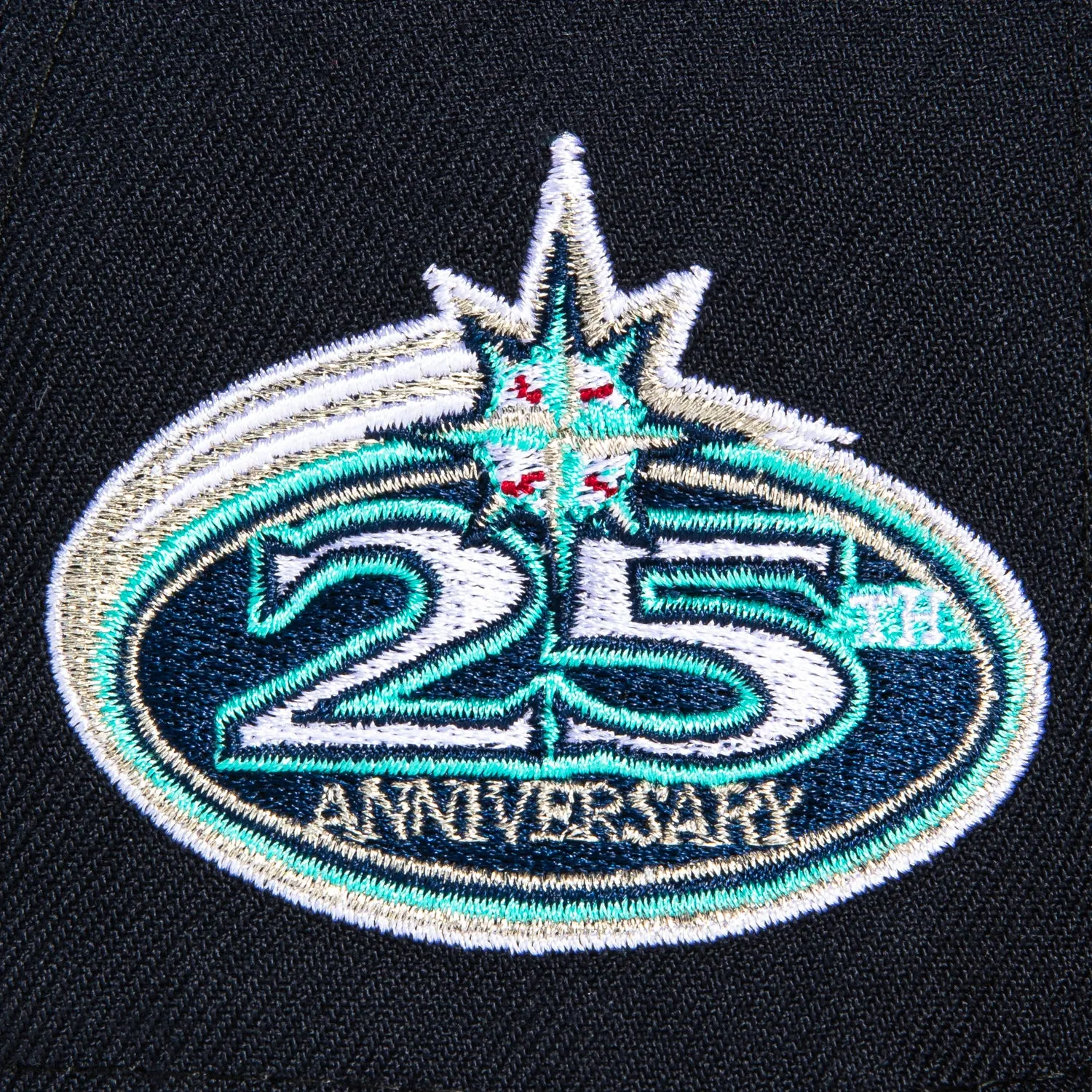 New Era 59Fifty Seattle Mariners 25th Anniversary Patch Word Hat - Navy, Tan
