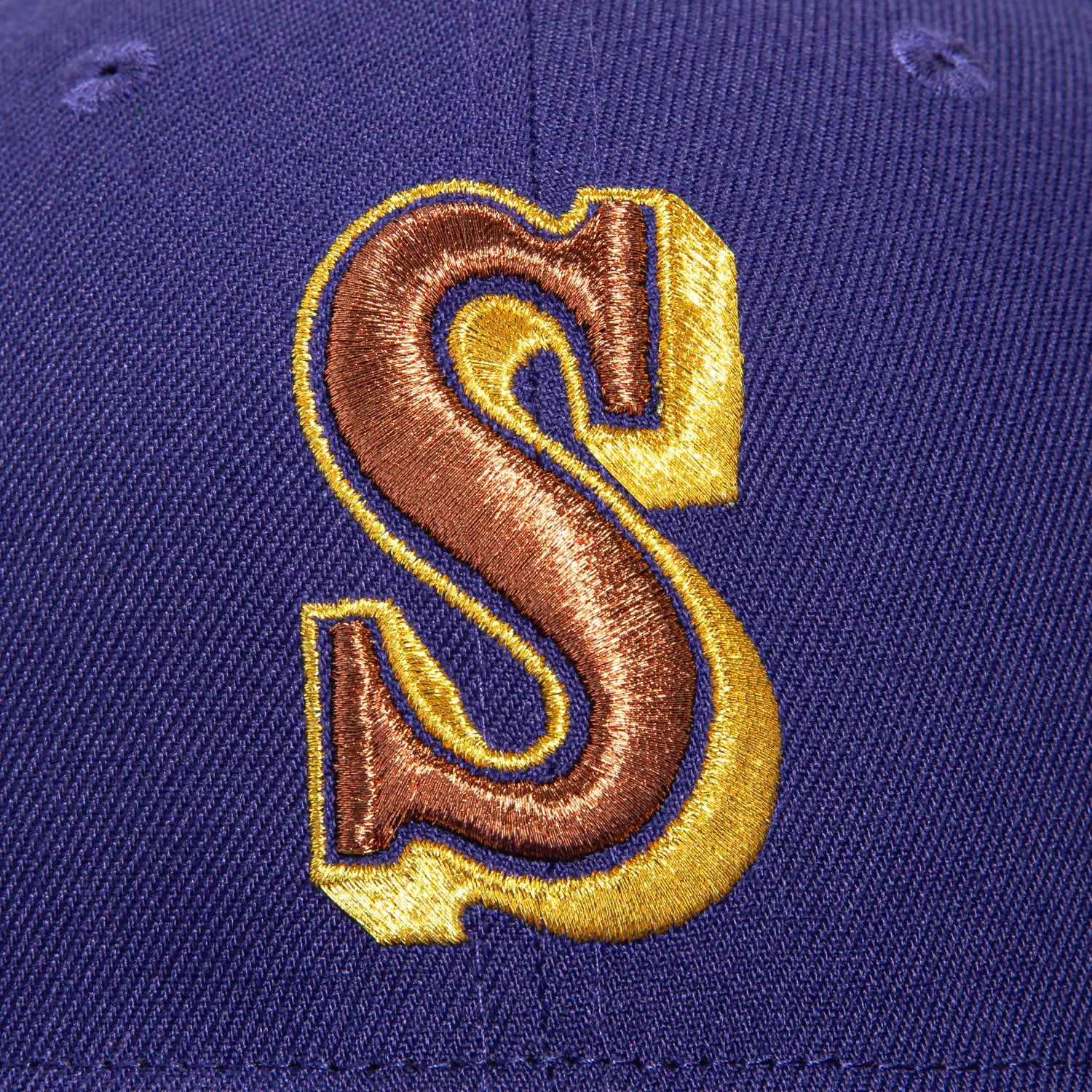 New Era 59Fifty Seattle Mariners Hat - Purple, Metallic Copper, Metallic Gold