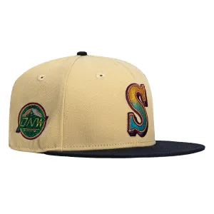 New Era 59Fifty Seattle Mariners PNW Patch Hat - Tan. Navy