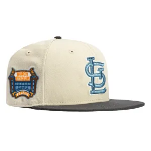 New Era 59Fifty St Louis Cardinals Busch Stadium Patch Hat - Stone, Graphite, Light Blue