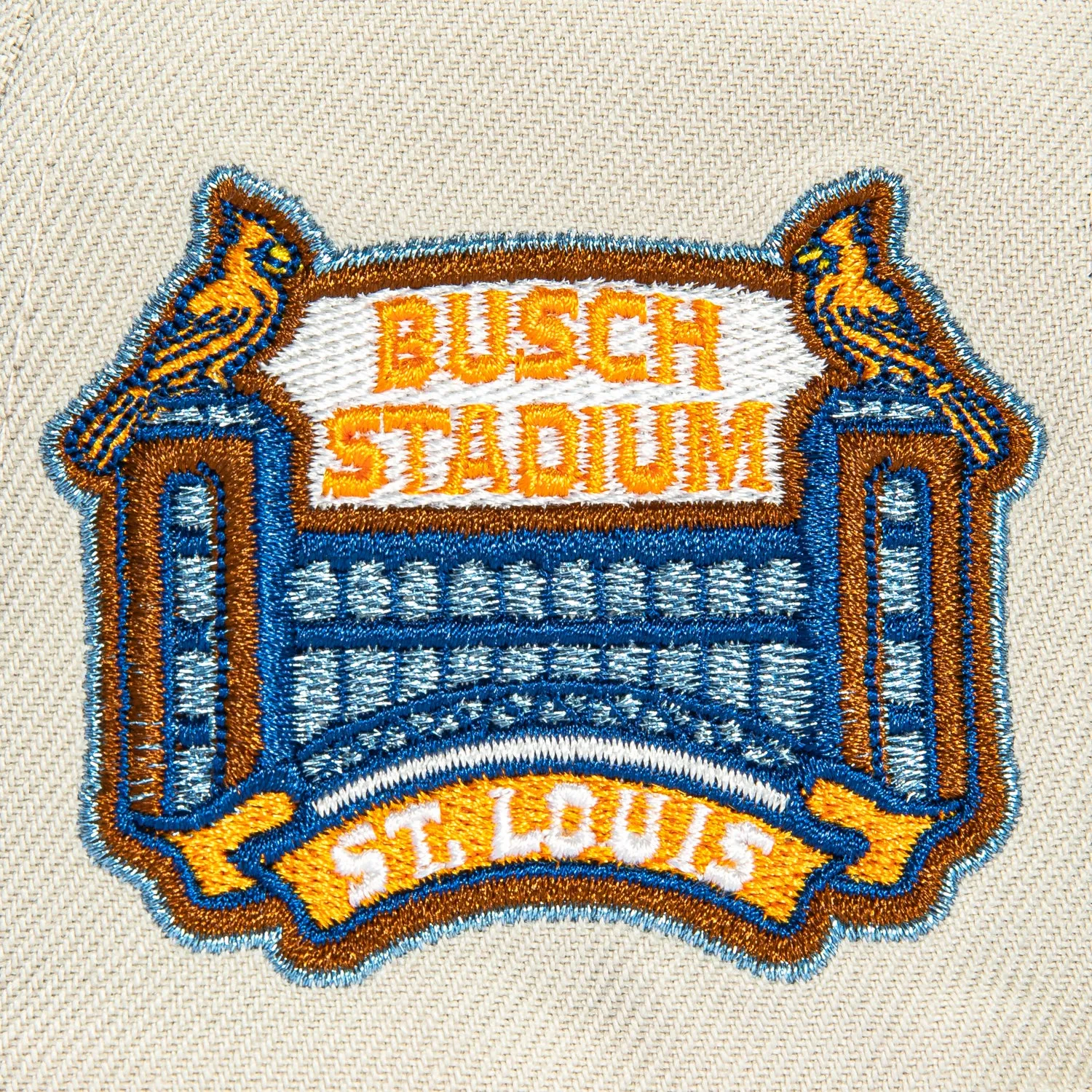 New Era 59Fifty St Louis Cardinals Busch Stadium Patch Hat - Stone, Graphite, Light Blue