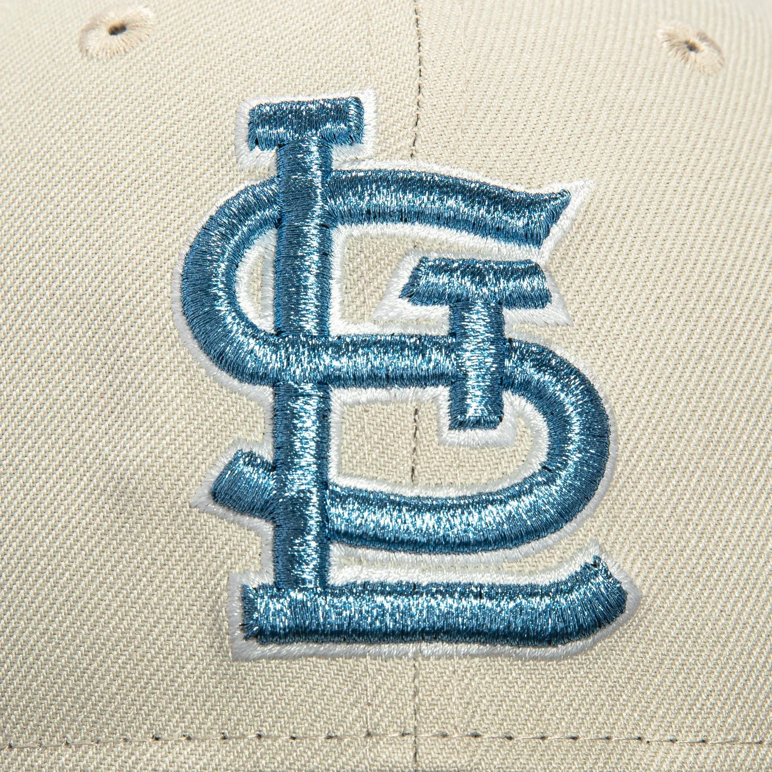 New Era 59Fifty St Louis Cardinals Busch Stadium Patch Hat - Stone, Graphite, Light Blue