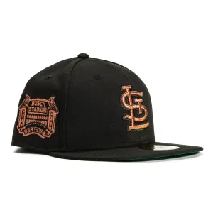 New Era 59Fifty St Louis Cardinals Inaugural Season Patch Hat - Black. Metallic Copper