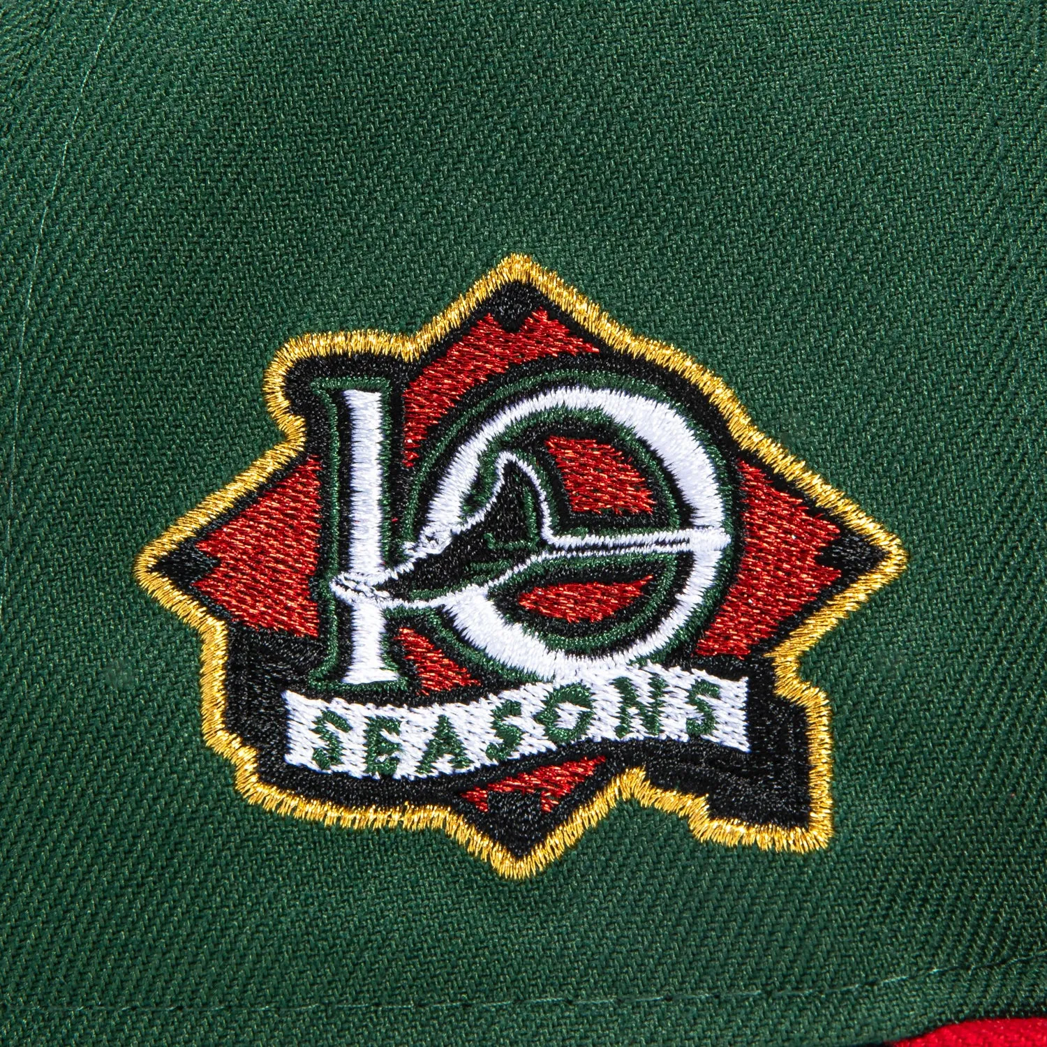 New Era 59Fifty Tampa Bay Rays 10th Anniversary Patch Word Hat - Green. Red