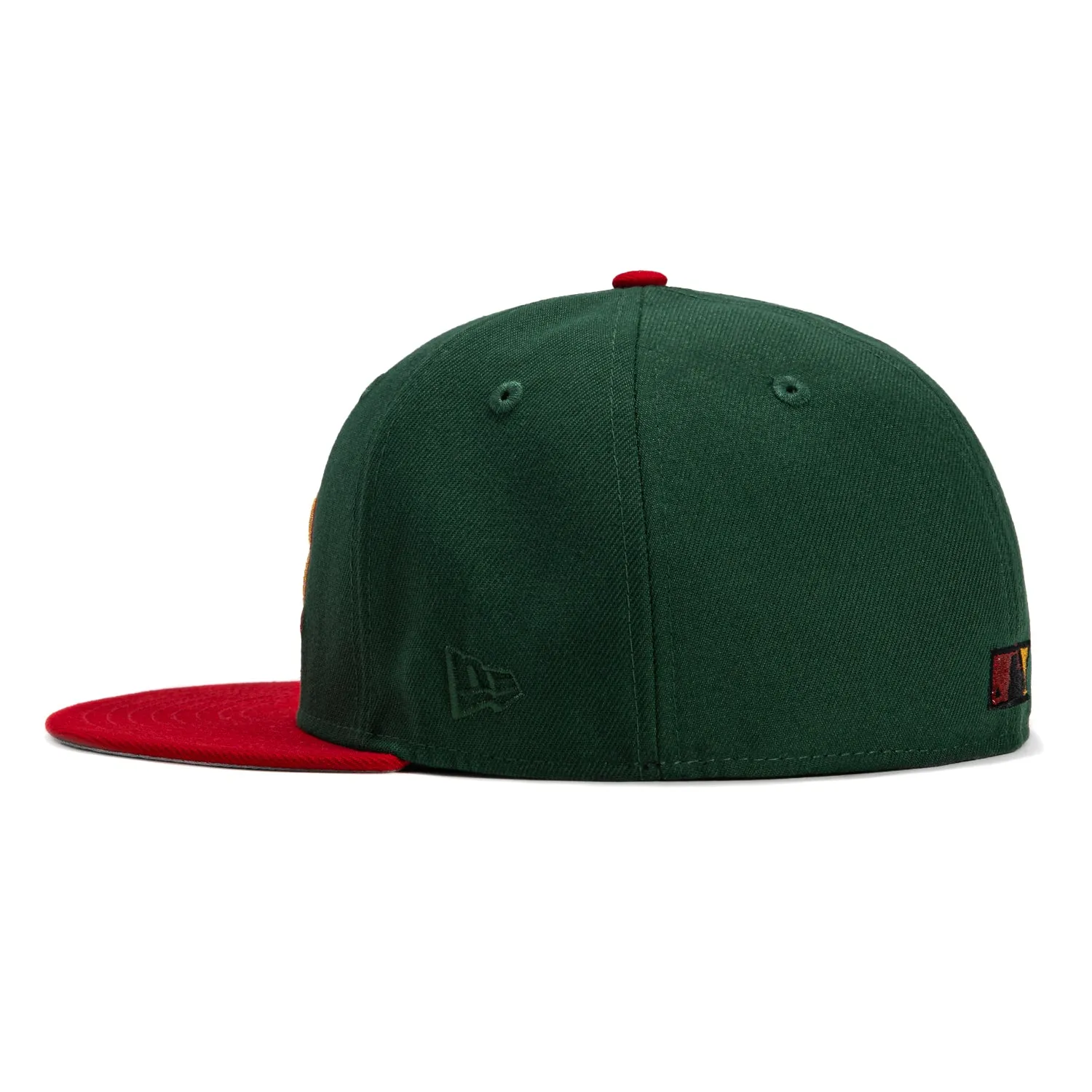 New Era 59Fifty Tampa Bay Rays 10th Anniversary Patch Word Hat - Green. Red
