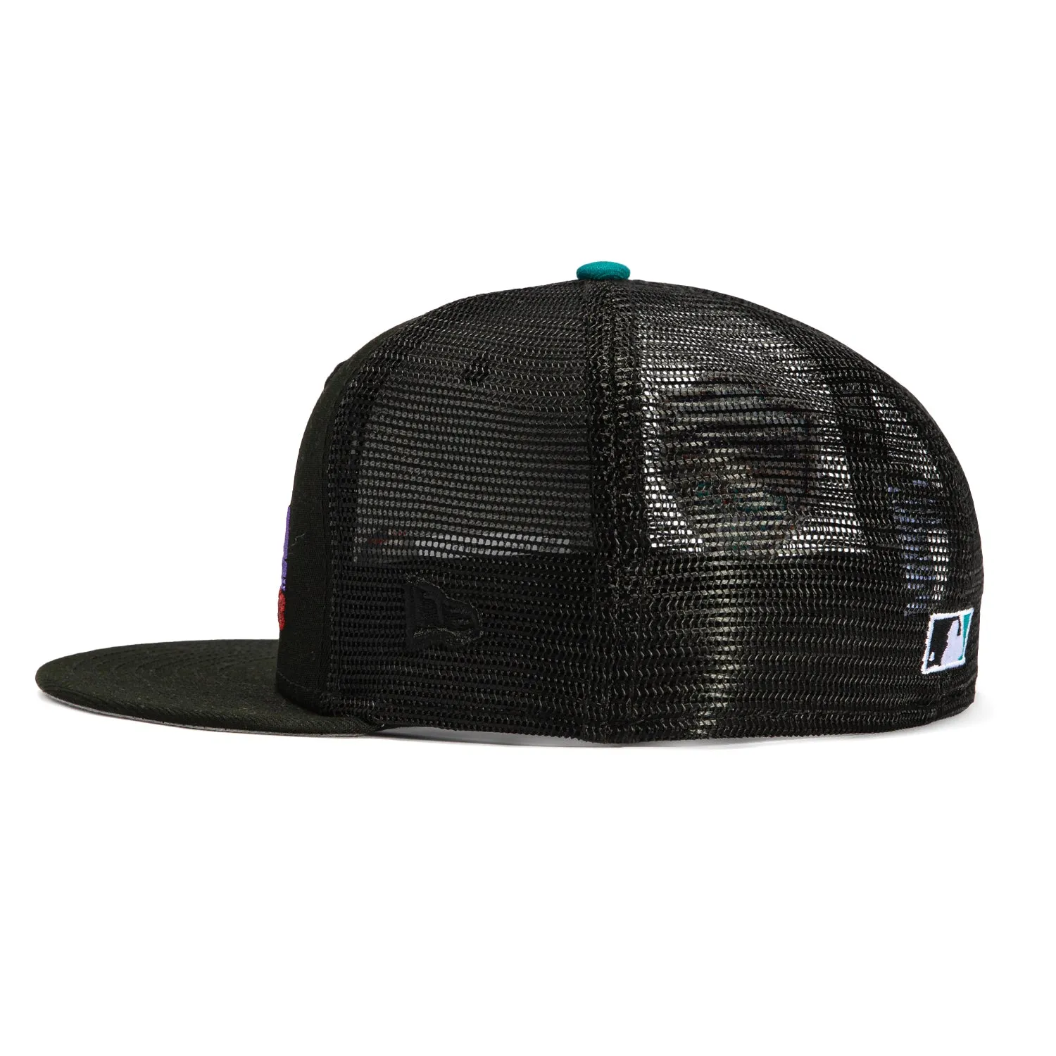 New Era 59Fifty Tampa Bay Rays Logo Patch Spring Training Trucker Hat - Black