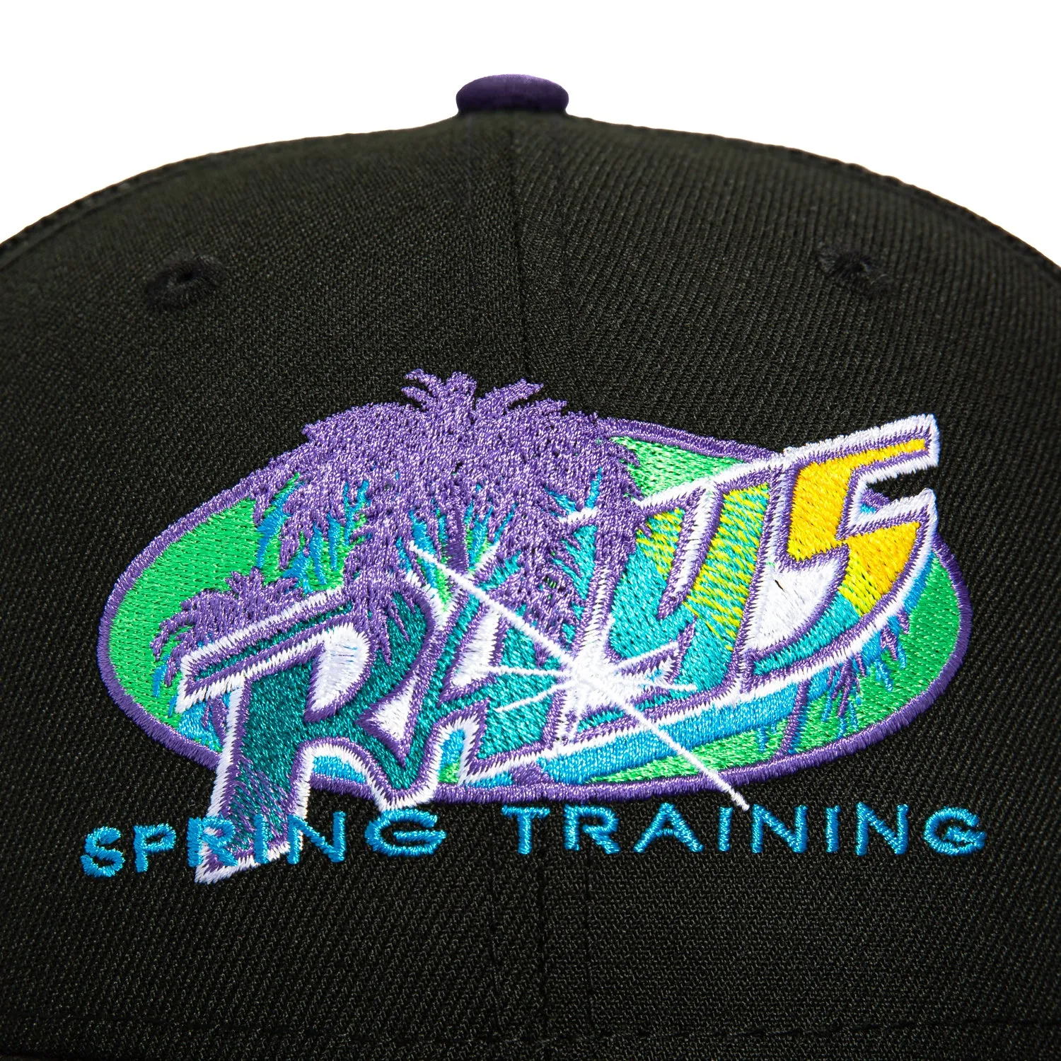 New Era 59Fifty Tampa Bay Rays Logo Patch Spring Training Trucker Hat - Black