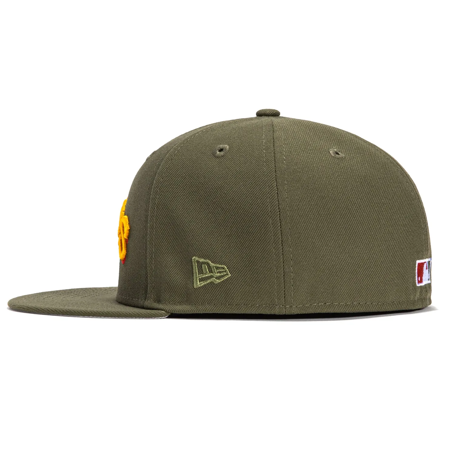 New Era 59Fifty Texas Rangers 40th Anniversary Patch Word Hat - Olive