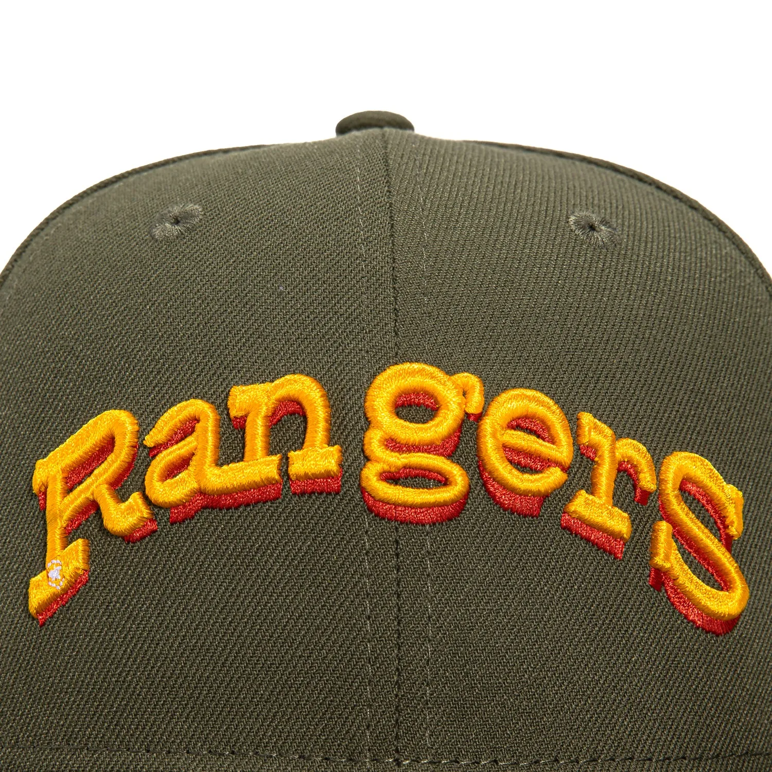 New Era 59Fifty Texas Rangers 40th Anniversary Patch Word Hat - Olive