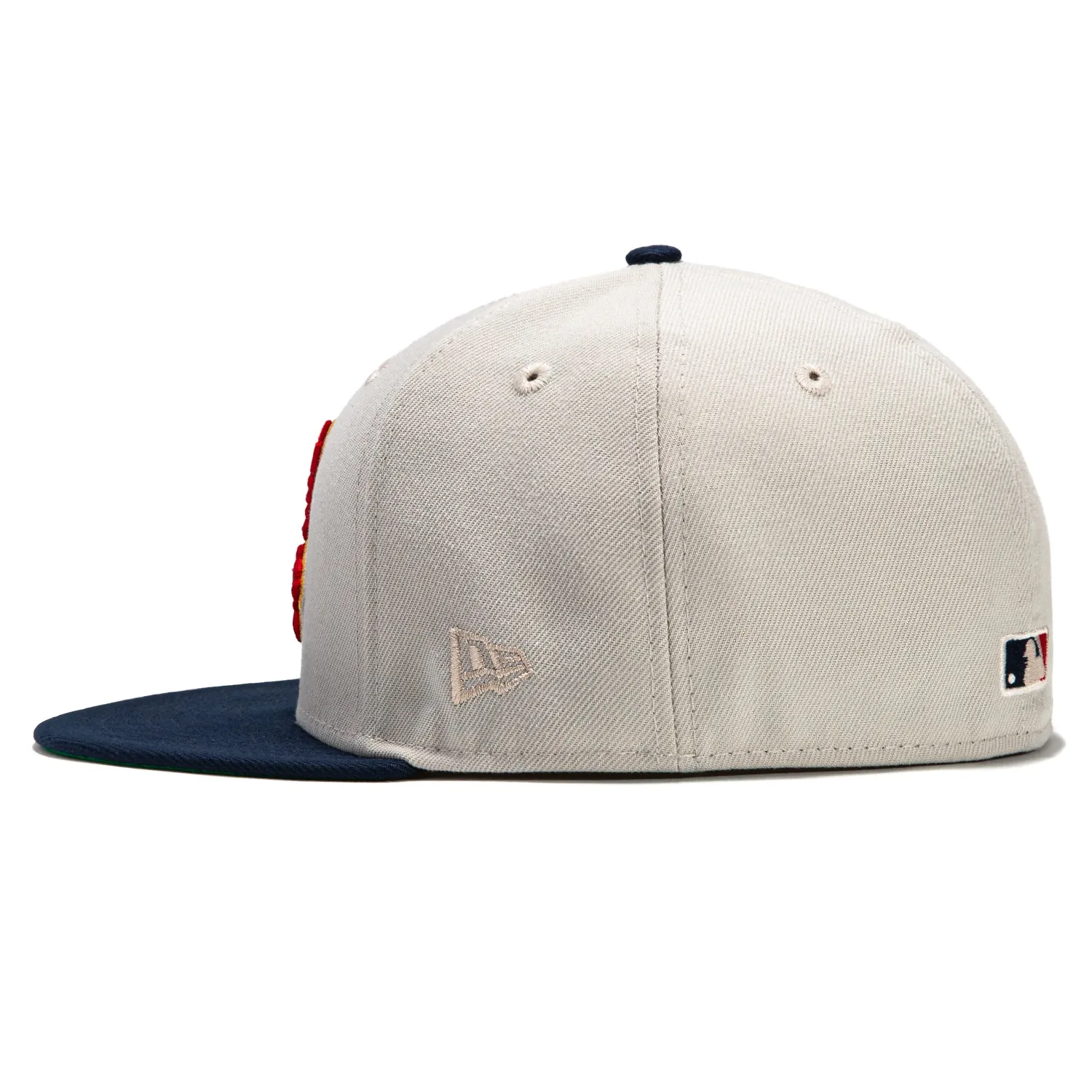 New Era 59Fifty Texas Rangers City Connect Patch Peagle Hat - Stone. Navy. Red