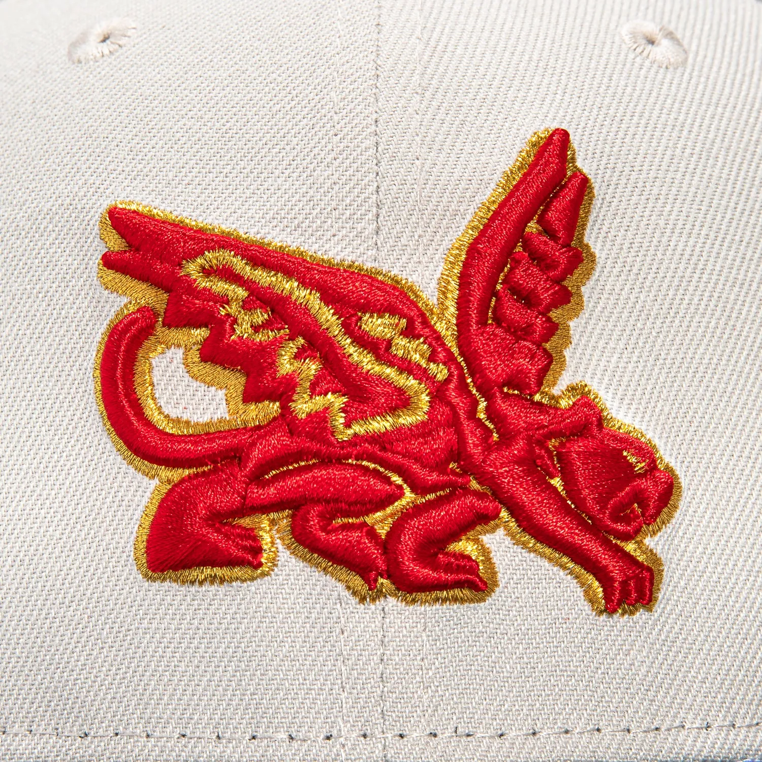 New Era 59Fifty Texas Rangers City Connect Patch Peagle Hat - Stone. Navy. Red