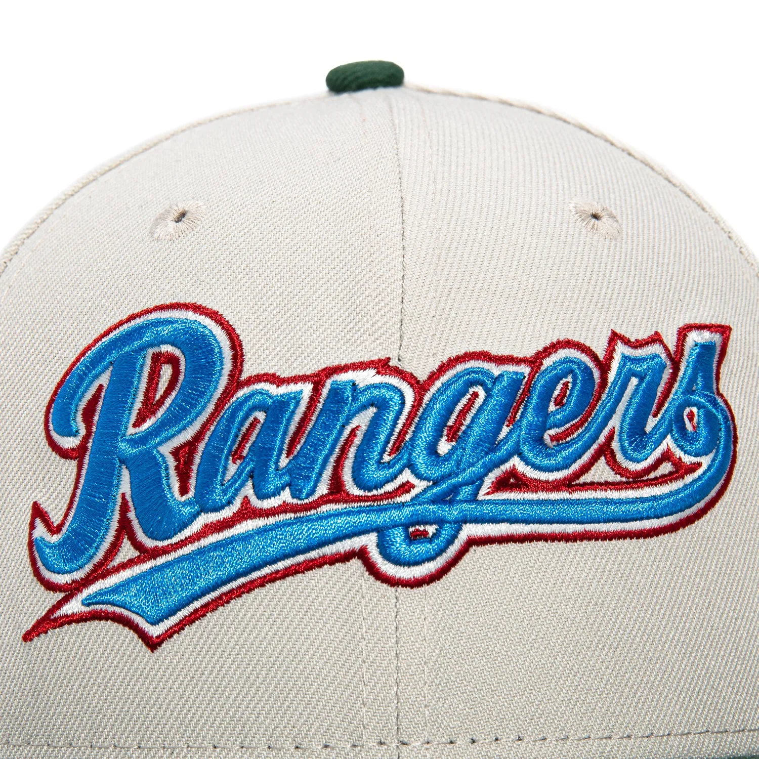 New Era 59Fifty Texas Rangers Final Season Patch Script Hat - Stone, Green