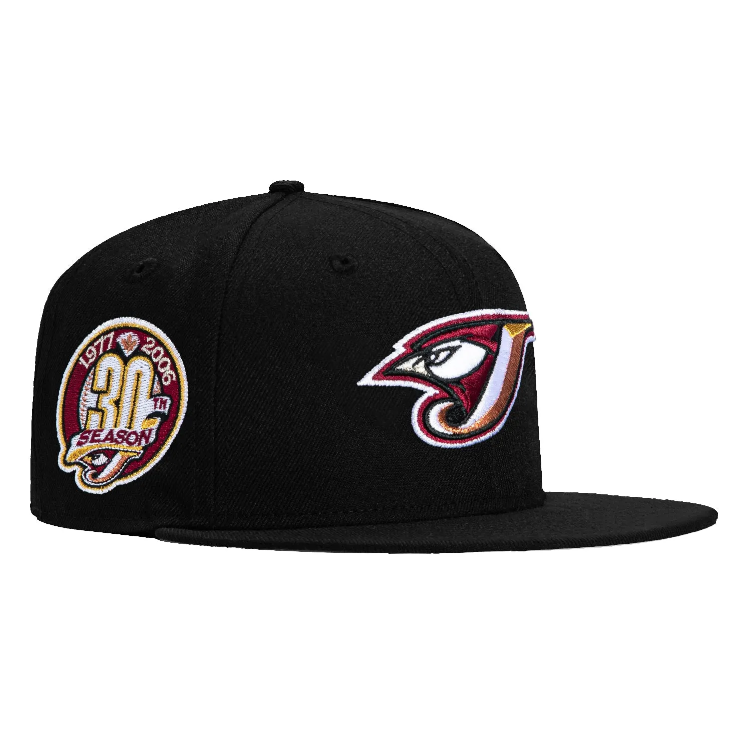 New Era 59Fifty Toronto Blue Jays 30th Anniversary Patch Hat - Black, Metallic Copper, Red