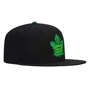 New Era 59Fifty Toronto Maple Leafs Hat - Black. Kelly