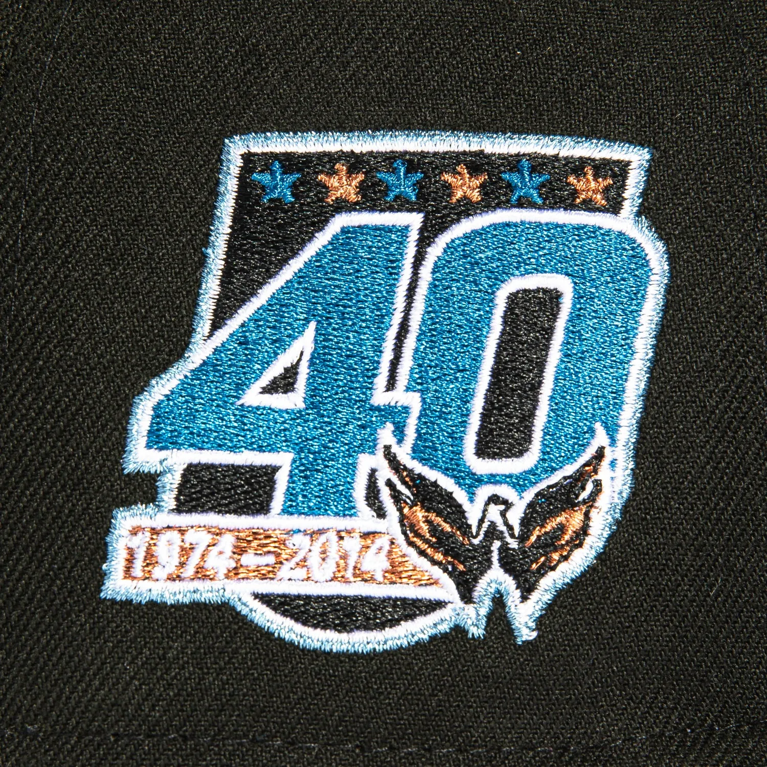 New Era 59Fifty Washington Capitals 40th Anniversary Patch Hat - Black