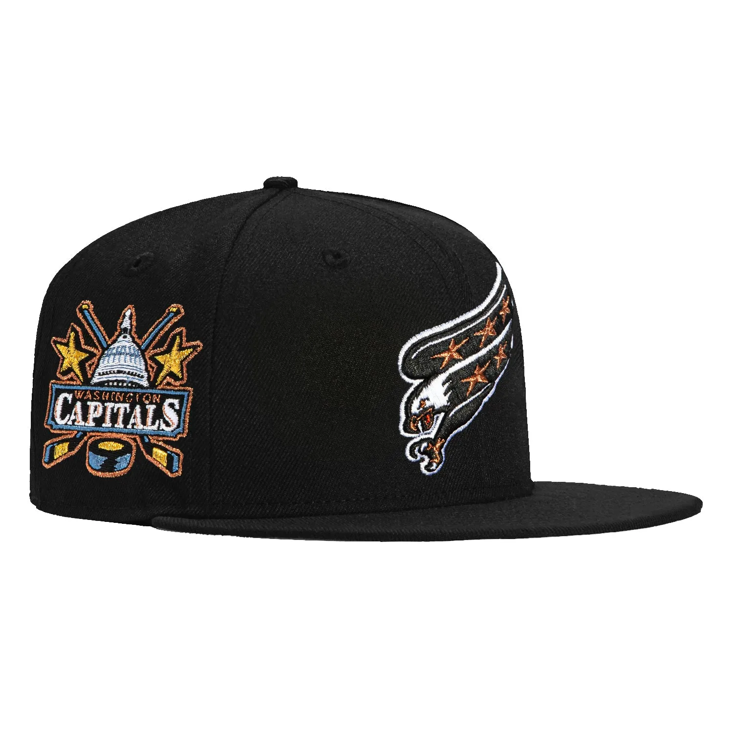 New Era 59Fifty Washington Capitals Logo Patch Alternate Hat - Black