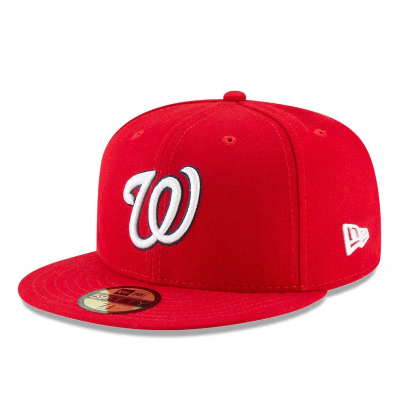 New Era 59Fifty Washington Nationals 20th Anniversary Patch Game Hat - Red