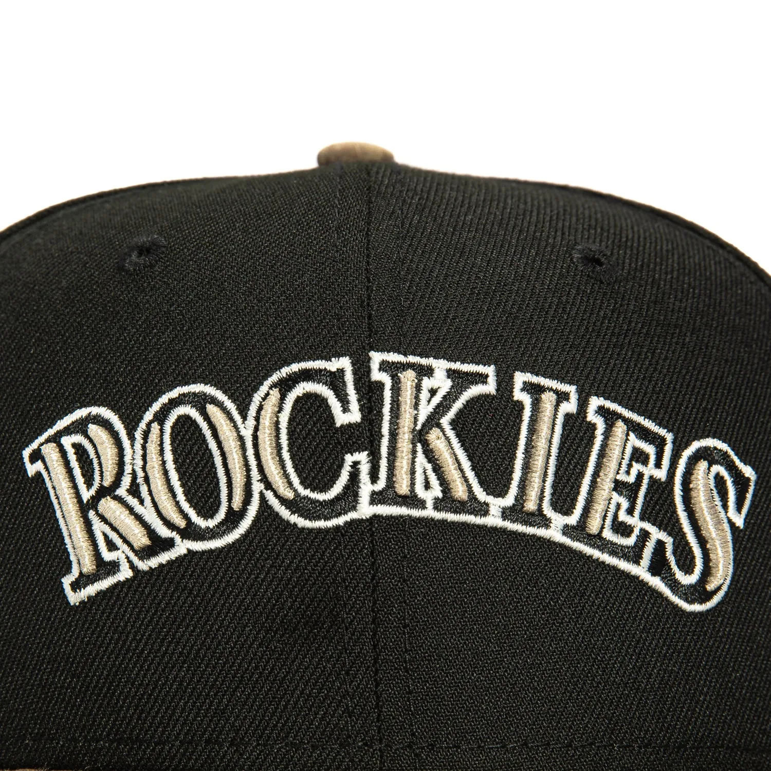 New Era 59Fifty Water Color Camo Colorado Rockies Inaugural Patch Word Hat - Black. Camo