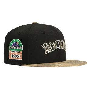 New Era 59Fifty Water Color Camo Colorado Rockies Inaugural Patch Word Hat - Black. Camo
