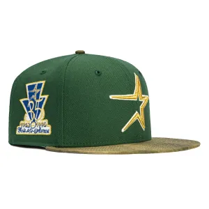 New Era 59Fifty Water Color Camo Houston Astros 35th Anniversary Patch Hat - Green. Camo