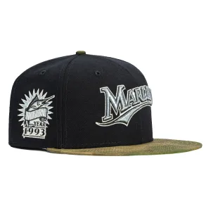 New Era 59Fifty Water Color Camo Miami Marlins Inaugural Patch Word Hat - Navy, Camo